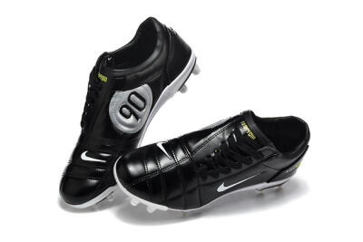Men's Nike Total 90 III FG Firm Ground Low-Tops Football Boots - Black/Electric Yellow/White