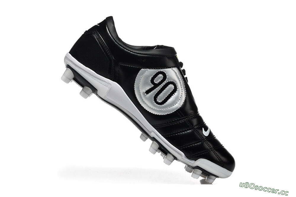 Men's Nike Total 90 III FG Firm Ground Low-Tops Football Boots - Black/Electric Yellow/White 7