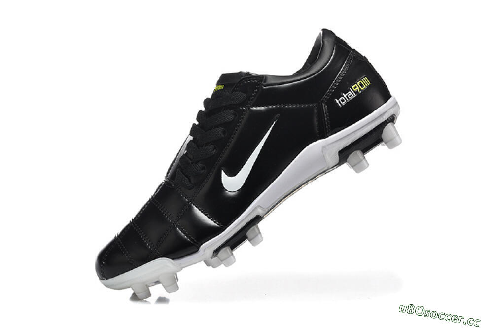 Men's Nike Total 90 III FG Firm Ground Low-Tops Football Boots - Black/Electric Yellow/White 8