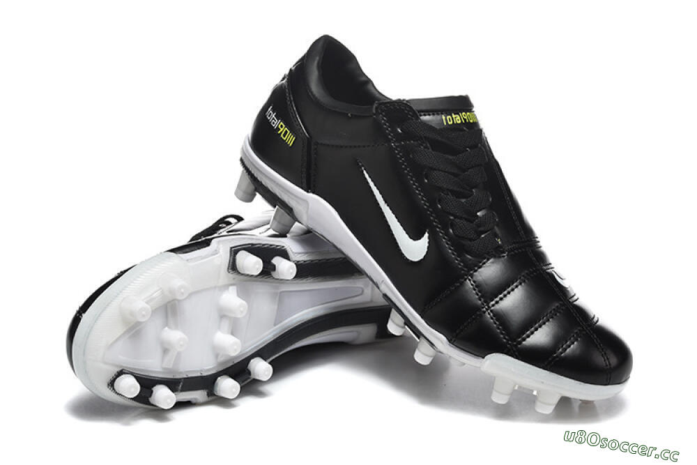 Men's Nike Total 90 III FG Firm Ground Low-Tops Football Boots - Black/Electric Yellow/White 4