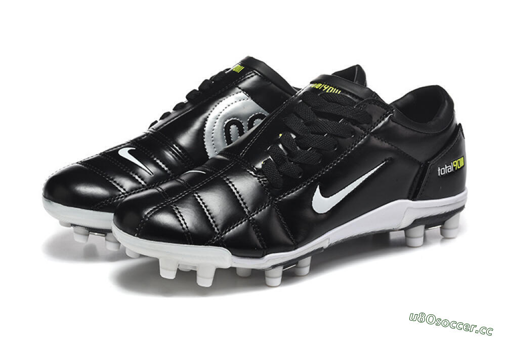Men's Nike Total 90 III FG Firm Ground Low-Tops Football Boots - Black/Electric Yellow/White 5