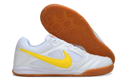 Men's Supreme x Nike SB Gato IC Indoor & Futsal Low-Tops Football Shoes - White/Solar Yellow/Copper Brown