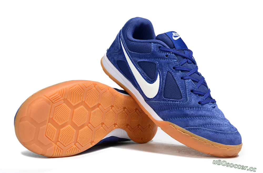 Men's Supreme x Nike SB Gato IC Indoor & Futsal Low-Tops Football Shoes - Blue/Royal Blue/Orange Peel 1
