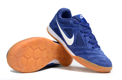 Men's Supreme x Nike SB Gato IC Indoor & Futsal Low-Tops Football Shoes - Blue/Royal Blue/Orange Peel