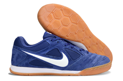 Men's Supreme x Nike SB Gato IC Indoor & Futsal Low-Tops Football Shoes - Blue/Royal Blue/Orange Peel