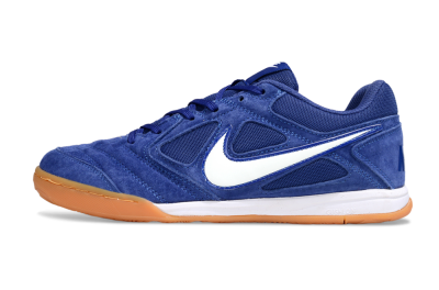 Men's Supreme x Nike SB Gato IC Indoor & Futsal Low-Tops Football Shoes - Blue/Royal Blue/Orange Peel