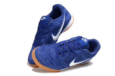 Men's Supreme x Nike SB Gato IC Indoor & Futsal Low-Tops Football Shoes - Blue/Royal Blue/Orange Peel