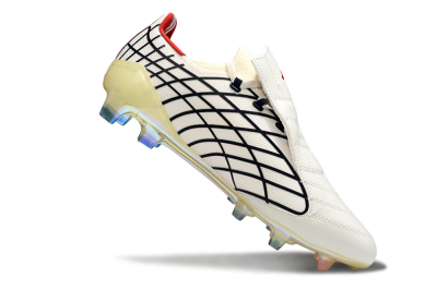 Men's Adidas F50 Elite FG Firm Ground Low-Tops Football Boots - Cream/Fiery Red/Deep Black