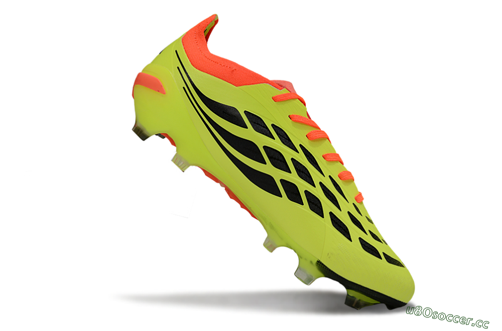 Men's Adidas Predator 26 Elite FG Firm Ground Low-Tops Football Boots - Yellow/Fluorescent Yellow/Neon Orange 4
