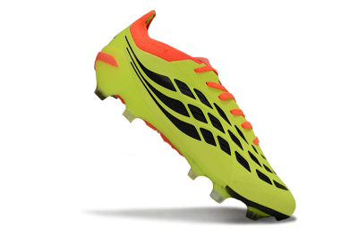 Men's Adidas Predator 26 Elite FG Firm Ground Low-Tops Football Boots - Yellow/Fluorescent Yellow/Neon Orange