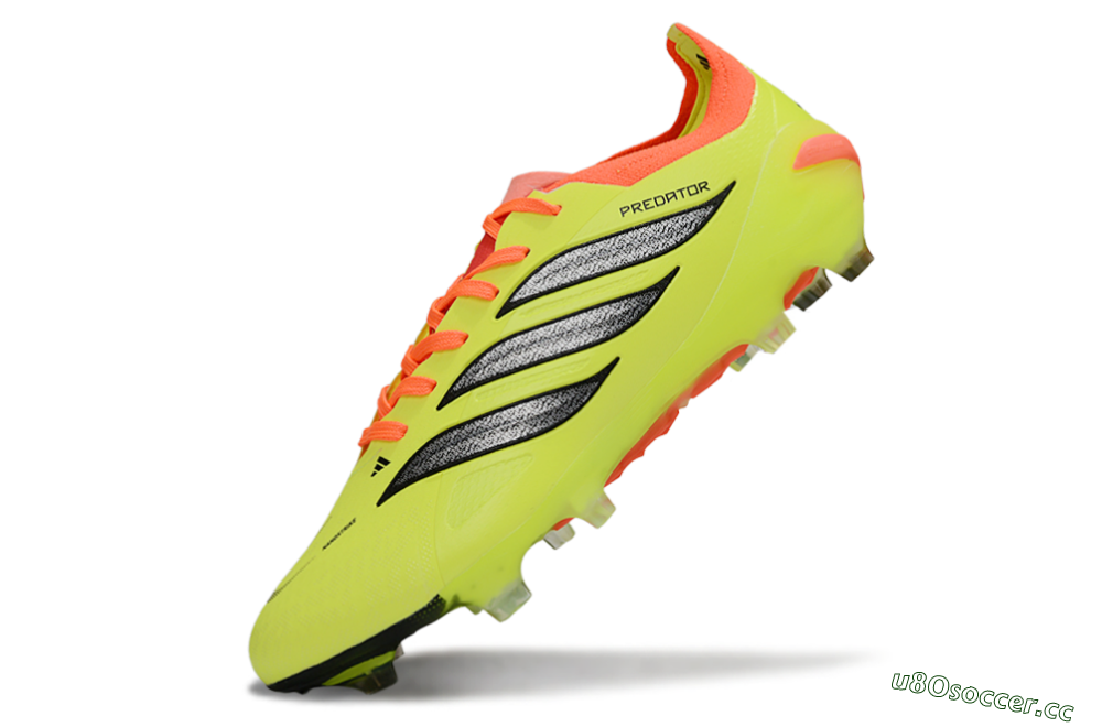 Men's Adidas Predator 26 Elite FG Firm Ground Low-Tops Football Boots - Yellow/Fluorescent Yellow/Neon Orange 5