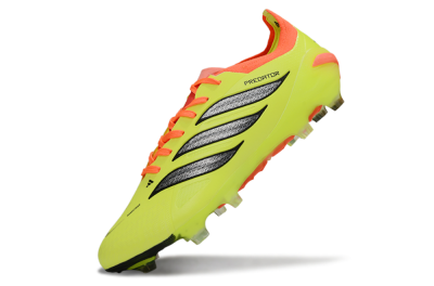 Men's Adidas Predator 26 Elite FG Firm Ground Low-Tops Football Boots - Yellow/Fluorescent Yellow/Neon Orange