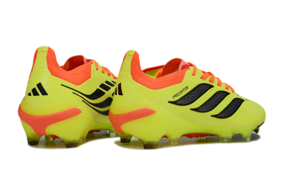 Men's Adidas Predator 26 Elite FG Firm Ground Low-Tops Football Boots - Yellow/Fluorescent Yellow/Neon Orange