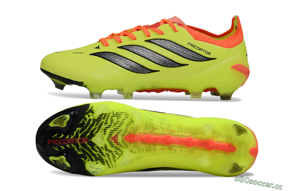 Men's Adidas Predator 26 Elite FG Firm Ground Low-Tops Football Boots - Yellow/Fluorescent Yellow/Neon Orange 1