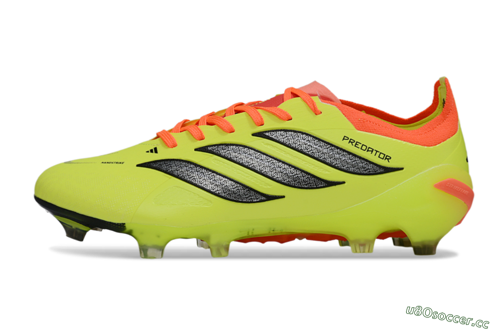 Men's Adidas Predator 26 Elite FG Firm Ground Low-Tops Football Boots - Yellow/Fluorescent Yellow/Neon Orange 0