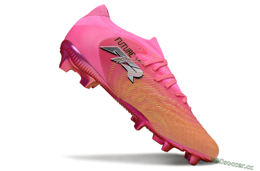 Men's Puma Future 8 Ultimate FG Firm Ground Low-Tops Football Boots - Pink/Vivid Pink/Metallic Red 4