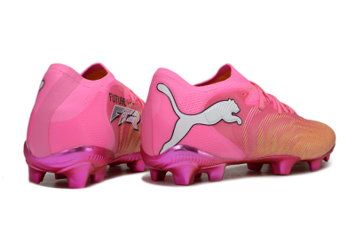 Men's Puma Future 8 Ultimate FG Firm Ground Low-Tops Football Boots - Pink/Vivid Pink/Metallic Red