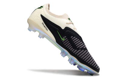 Men's Nike Phantom 6 Low Elite FG Firm Ground Low-Tops Football Boots - Black/Electric Green/Champagne