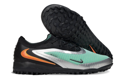 Unisex Nike Phantom 6 Low Elite TF Artificial Turf Low-Tops Football Shoes - Green/Aqua Mist/Orange Blaze
