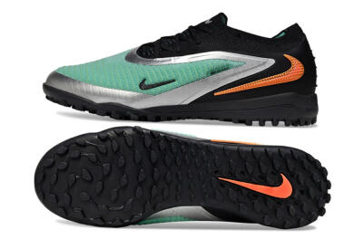 Unisex Nike Phantom 6 Low Elite TF Artificial Turf Low-Tops Football Shoes - Green/Aqua Mist/Orange Blaze