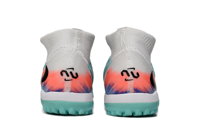 Unisex Nike Phantom 6 Elite High TF Artificial Turf High-Tops Football Shoes - Aqua/Bright Aqua/Coral Burst