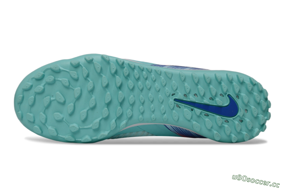 Unisex Nike Phantom 6 Elite High TF Artificial Turf High-Tops Football Shoes - Aqua/Bright Aqua/Coral Burst 6