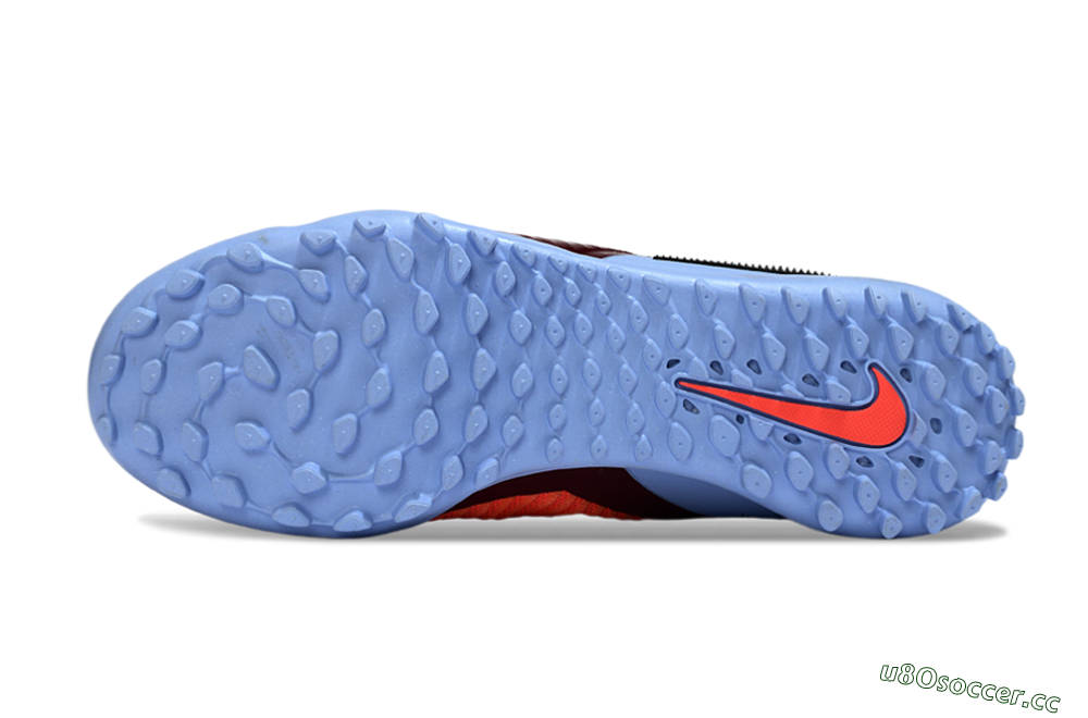 Unisex Nike Phantom 6 Elite High TF Artificial Turf High-Tops Football Shoes - Orange/Crimson Red/Blue Ice 6