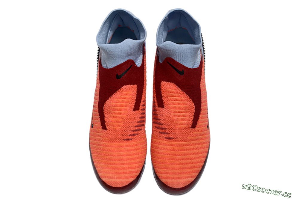 Unisex Nike Phantom 6 Elite High AG Artificial Grass High-Tops Football Boots - Orange/Crimson Burst/Light Blue 4