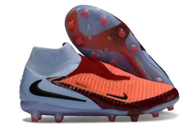 Unisex Nike Phantom 6 Elite High AG Artificial Grass High-Tops Football Boots - Orange/Crimson Burst/Light Blue