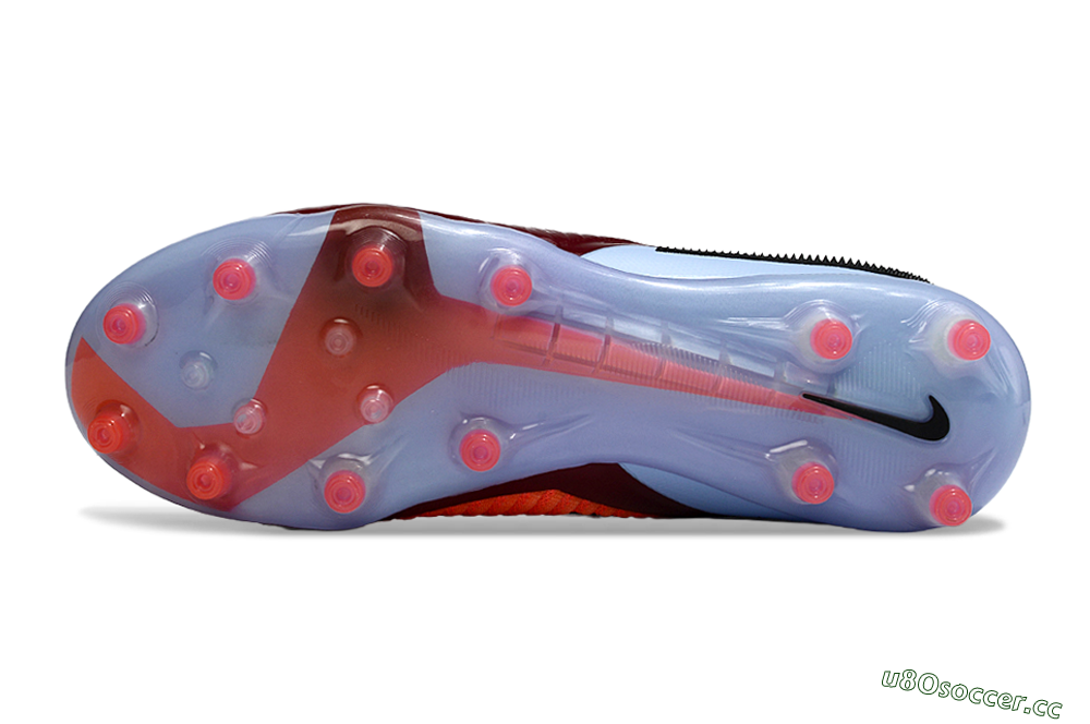 Unisex Nike Phantom 6 Elite High AG Artificial Grass High-Tops Football Boots - Orange/Crimson Burst/Light Blue 6