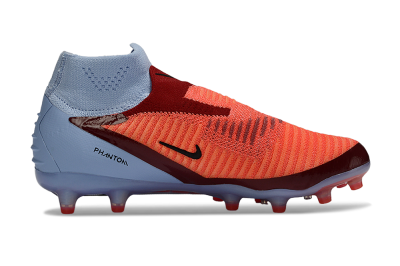 Unisex Nike Phantom 6 Elite High AG Artificial Grass High-Tops Football Boots - Orange/Crimson Burst/Light Blue