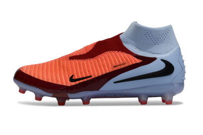 Unisex Nike Phantom 6 Elite High AG Artificial Grass High-Tops Football Boots - Orange/Crimson Burst/Light Blue