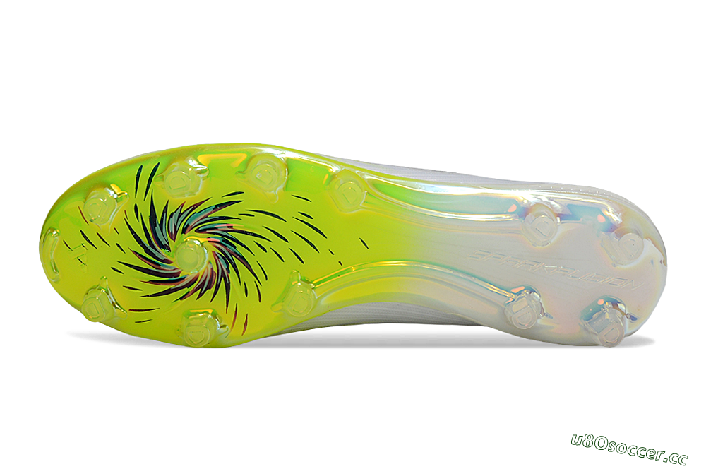 Unisex Adidas F50+ Elite Laceless FG Firm Ground Low-Tops Football Boots - White/Electric Yellow/Iridescent Silver 6