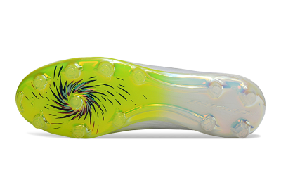 Unisex Adidas F50+ Elite Laceless FG Firm Ground Low-Tops Football Boots - White/Electric Yellow/Iridescent Silver