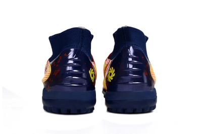 Unisex Nike Phantom 6 Elite High TF Artificial Turf High-Tops Football Shoes - Orange/Fiery Orange/Deep Blue