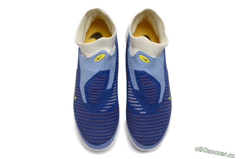 Unisex Nike Phantom 6 Elite High TF Artificial Turf High-Tops Football Shoes - Blue/Light Blue/Navy Blue 4