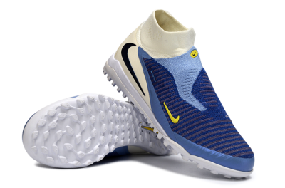 Unisex Nike Phantom 6 Elite High TF Artificial Turf High-Tops Football Shoes - Blue/Light Blue/Navy Blue