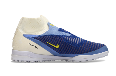Unisex Nike Phantom 6 Elite High TF Artificial Turf High-Tops Football Shoes - Blue/Light Blue/Navy Blue