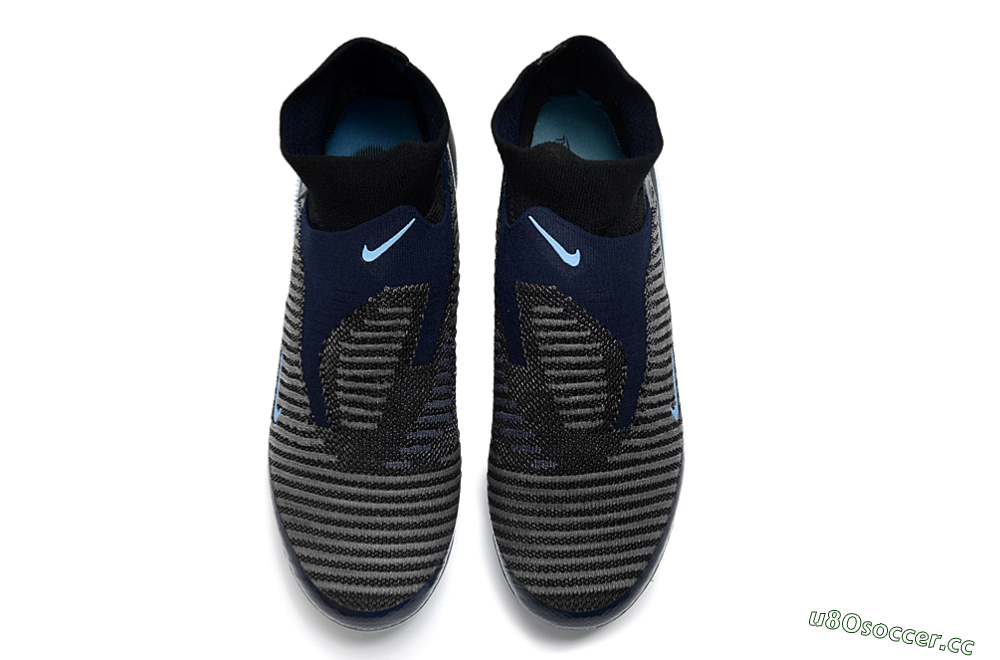 Unisex Nike Phantom 6 Elite High AG Artificial Grass High-Tops Football Boots - Navy/Midnight Blue/Icy Blue 4
