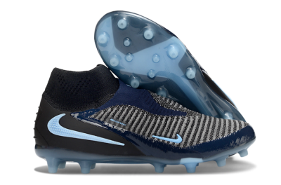 Unisex Nike Phantom 6 Elite High AG Artificial Grass High-Tops Football Boots - Navy/Midnight Blue/Icy Blue