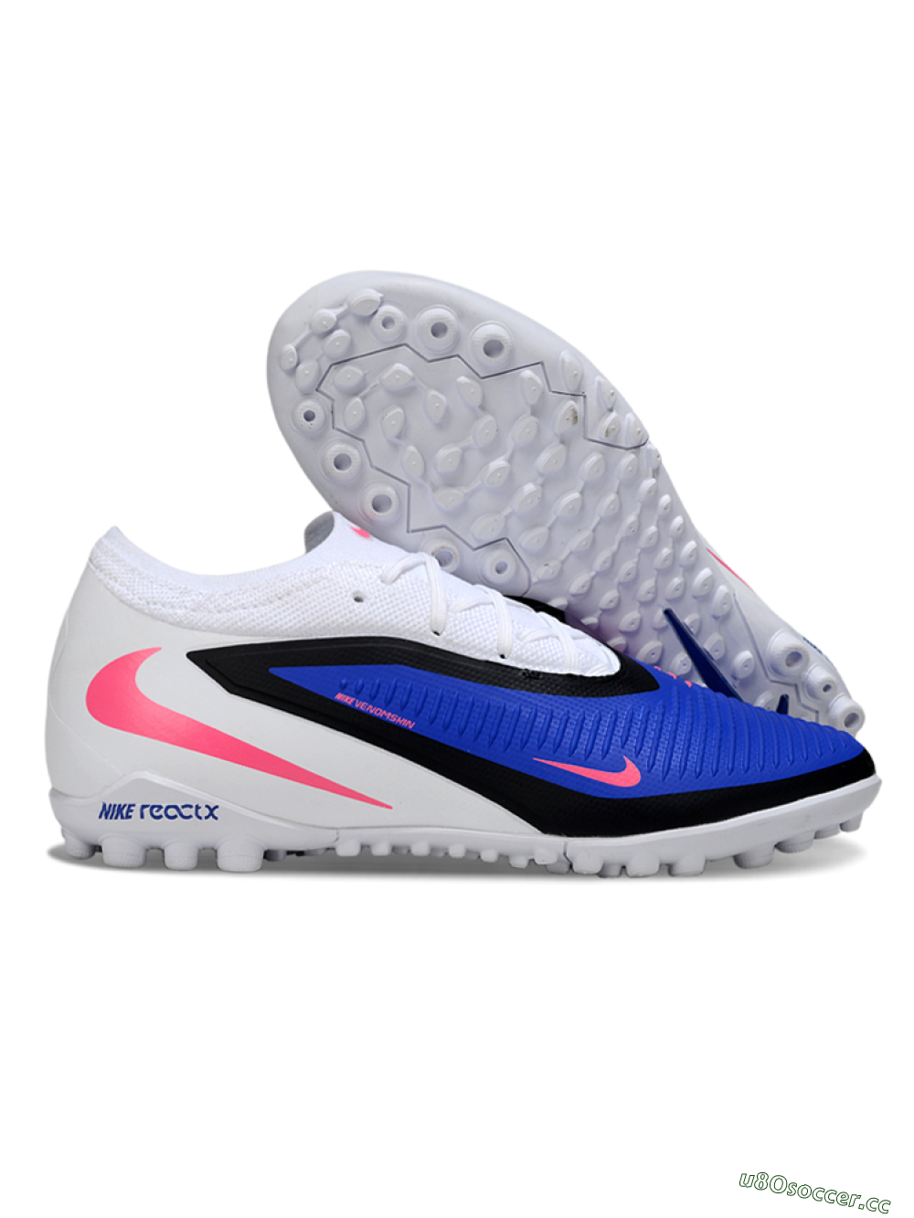 Unisex Nike Phantom 6 Low Elite TF Artificial Turf Low-Tops Football Shoes - Blue/Electric Blue/Neon Pink 2