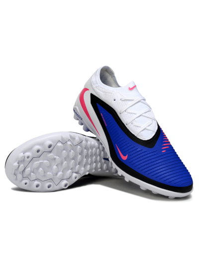 Unisex Nike Phantom 6 Low Elite TF Artificial Turf Low-Tops Football Shoes - Blue/Electric Blue/Neon Pink