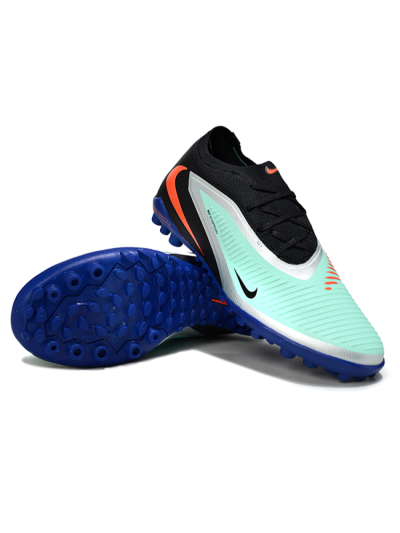 Unisex Nike Phantom 6 Low Elite TF Artificial Turf Low-Tops Football Shoes - Aqua/Coral Blue/Slate Black