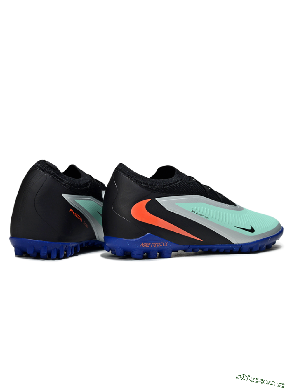 Unisex Nike Phantom 6 Low Elite TF Artificial Turf Low-Tops Football Shoes - Aqua/Coral Blue/Slate Black 6