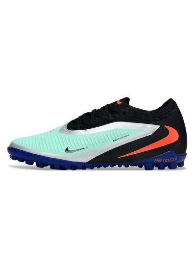 Unisex Nike Phantom 6 Low Elite TF Artificial Turf Low-Tops Football Shoes - Aqua/Coral Blue/Slate Black