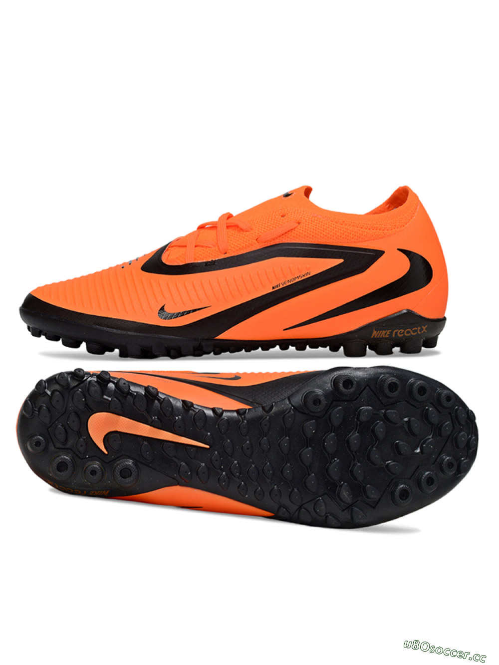 Unisex Nike Phantom 6 Low Elite TF Artificial Turf Low-Tops Football Shoes - Orange/Black/Neon Orange 1