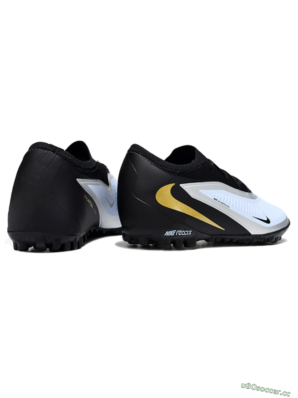 Unisex Nike Phantom 6 Low Elite TF Artificial Turf Low-Tops Football Shoes - Blue/Midnight Black/Metallic Gold 6