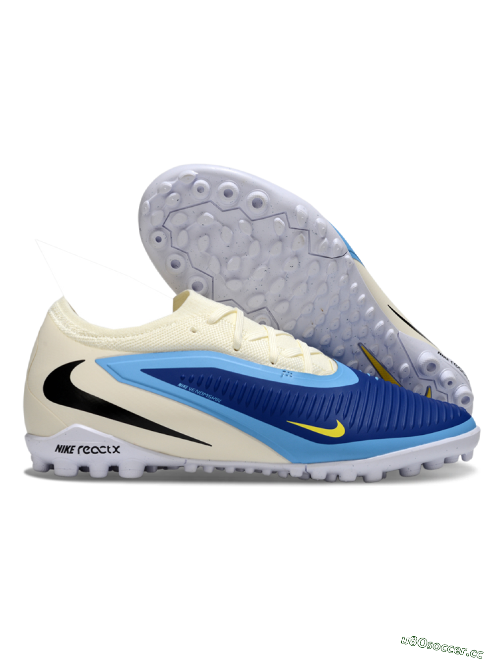 Unisex Nike Phantom 6 Low Elite TF Artificial Turf Low-Tops Football Shoes - Blue/Sky Blue/Sandy Beige 2