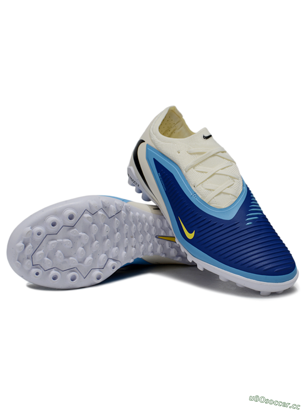 Unisex Nike Phantom 6 Low Elite TF Artificial Turf Low-Tops Football Shoes - Blue/Sky Blue/Sandy Beige 3