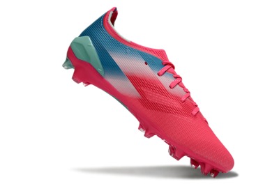 Men's Puma Ultra Ultimate FG Firm Ground Low-Tops Football Boots - Pink/Aqua Splash/Coral Burst